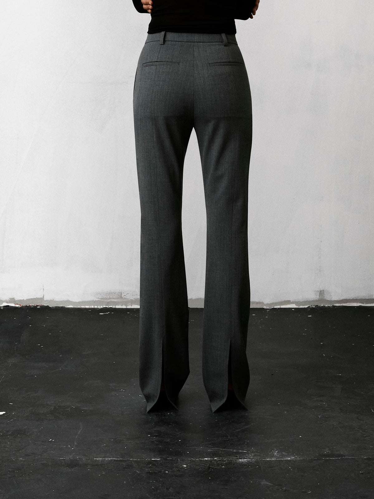 ELVIRA WOOL TROUSERS // GREY MELANGE