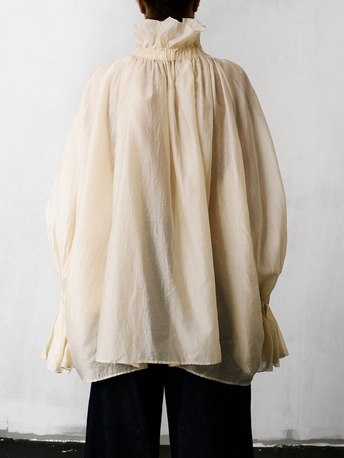 ESTELLE LIGHT MUSLIN OVER SHIRT // CREAM