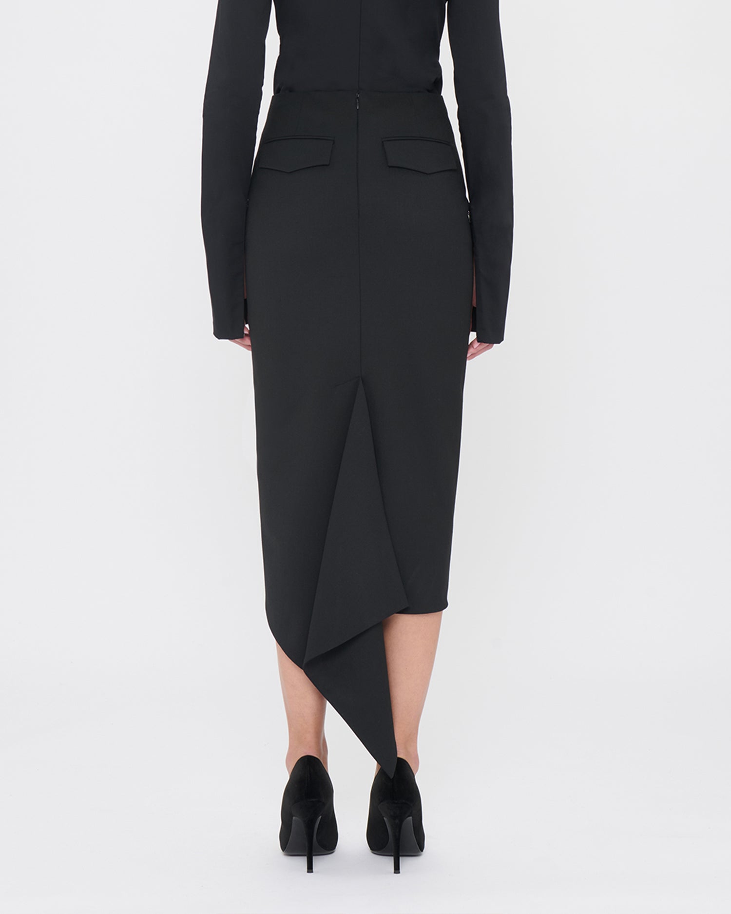 BREE WOOL SKIRT // BLACK
