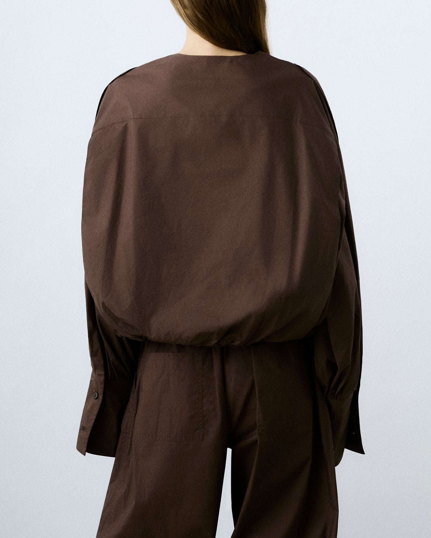 DIANA POPLIN SHIRT // BROWN