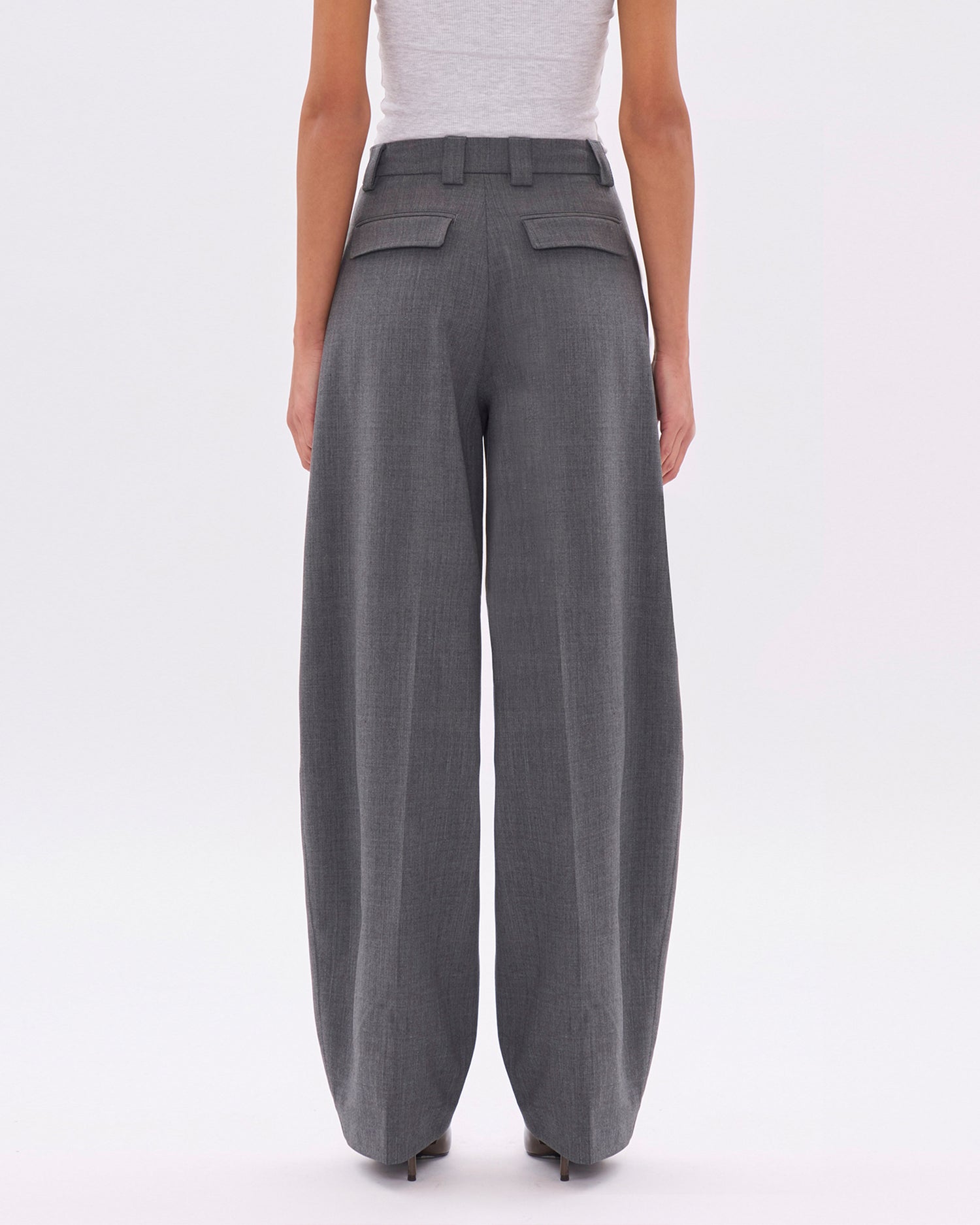CARA WOOL TROUSERS // MEDIUM GREY