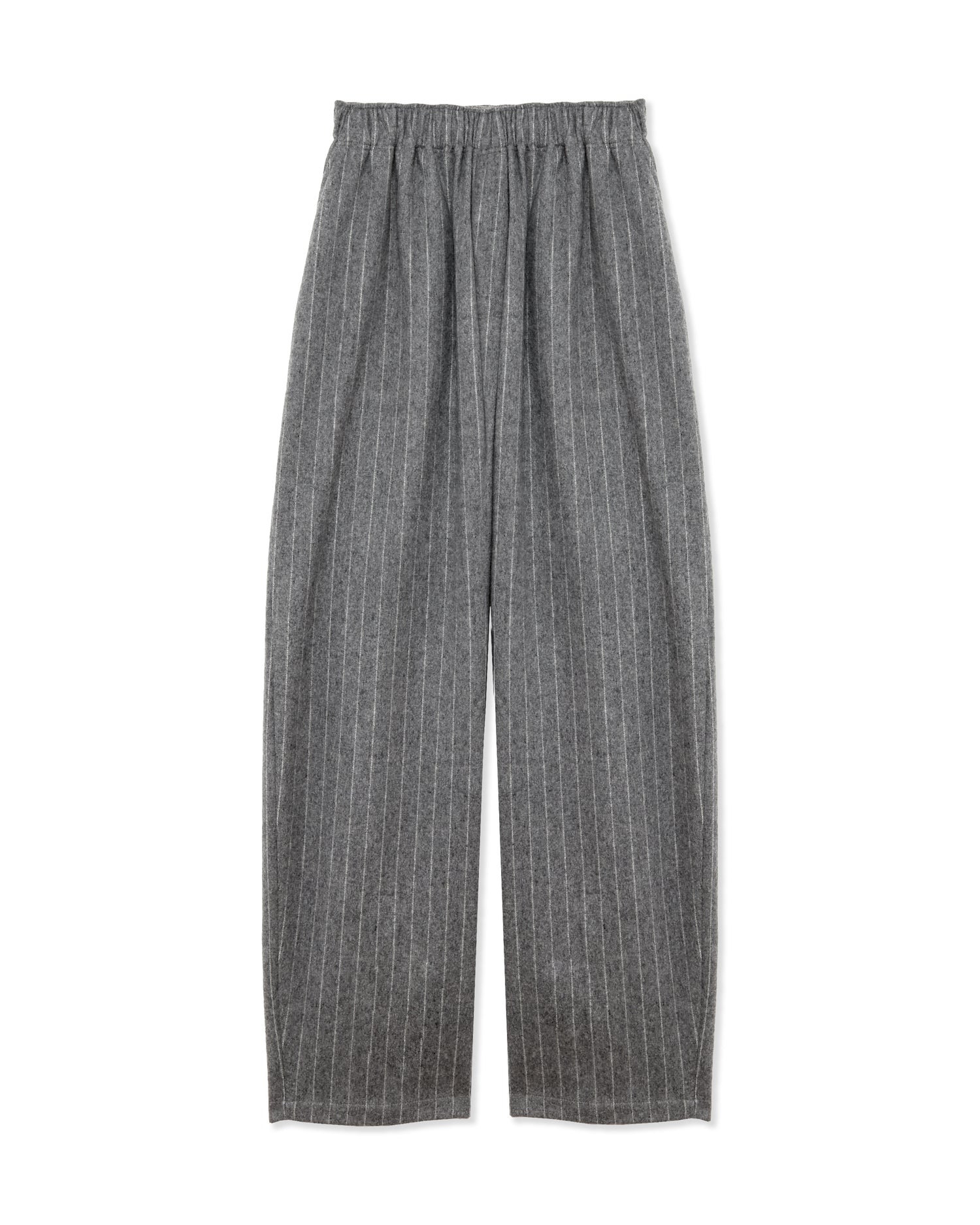 DORA PINSTRIPE WOOL TROUSERS // LIGHT GREY