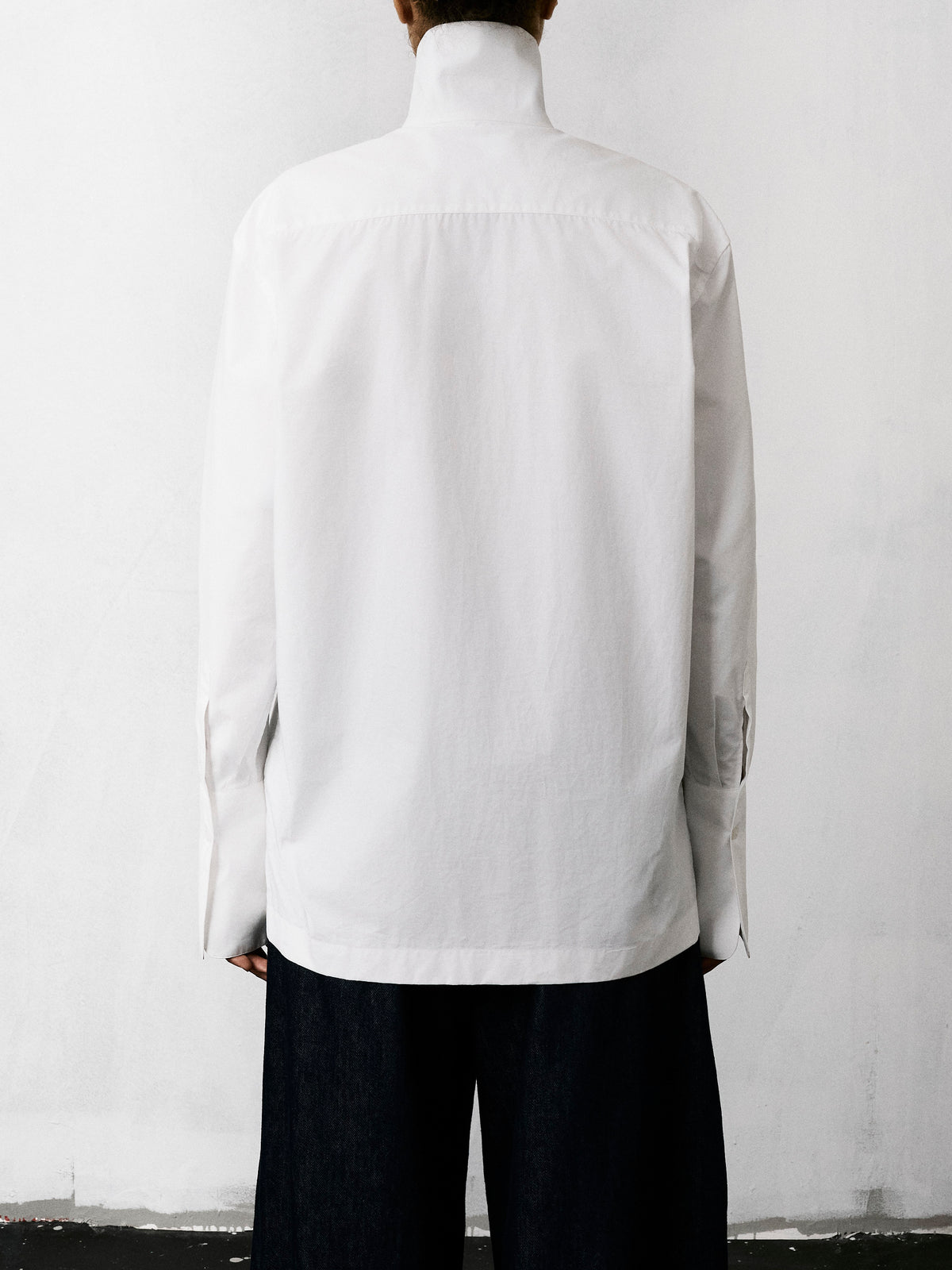 EDITH COTTON POPLIN SHIRT // WHITE