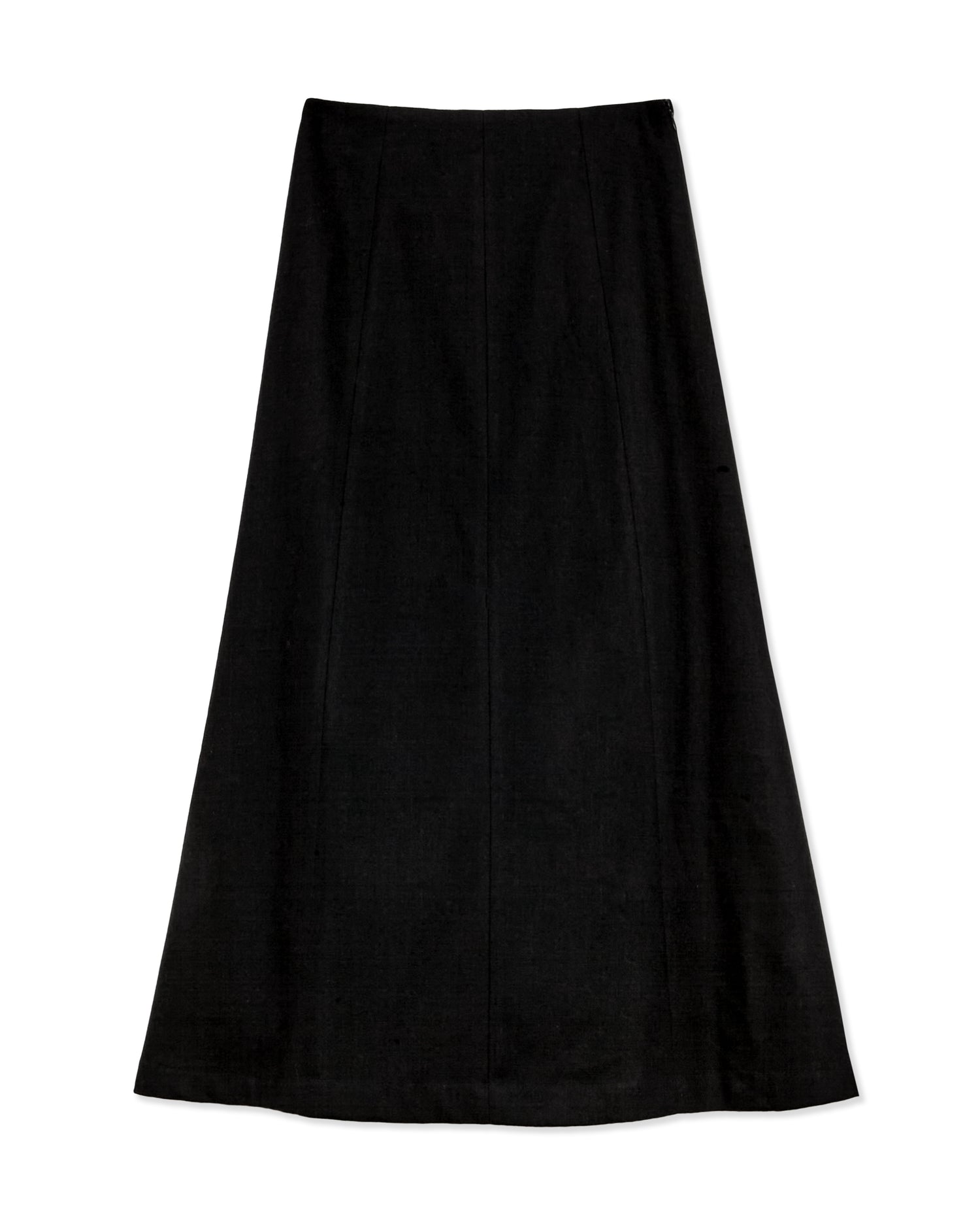 ERIKA FLANNEL WOOL SKIRT // BLACK