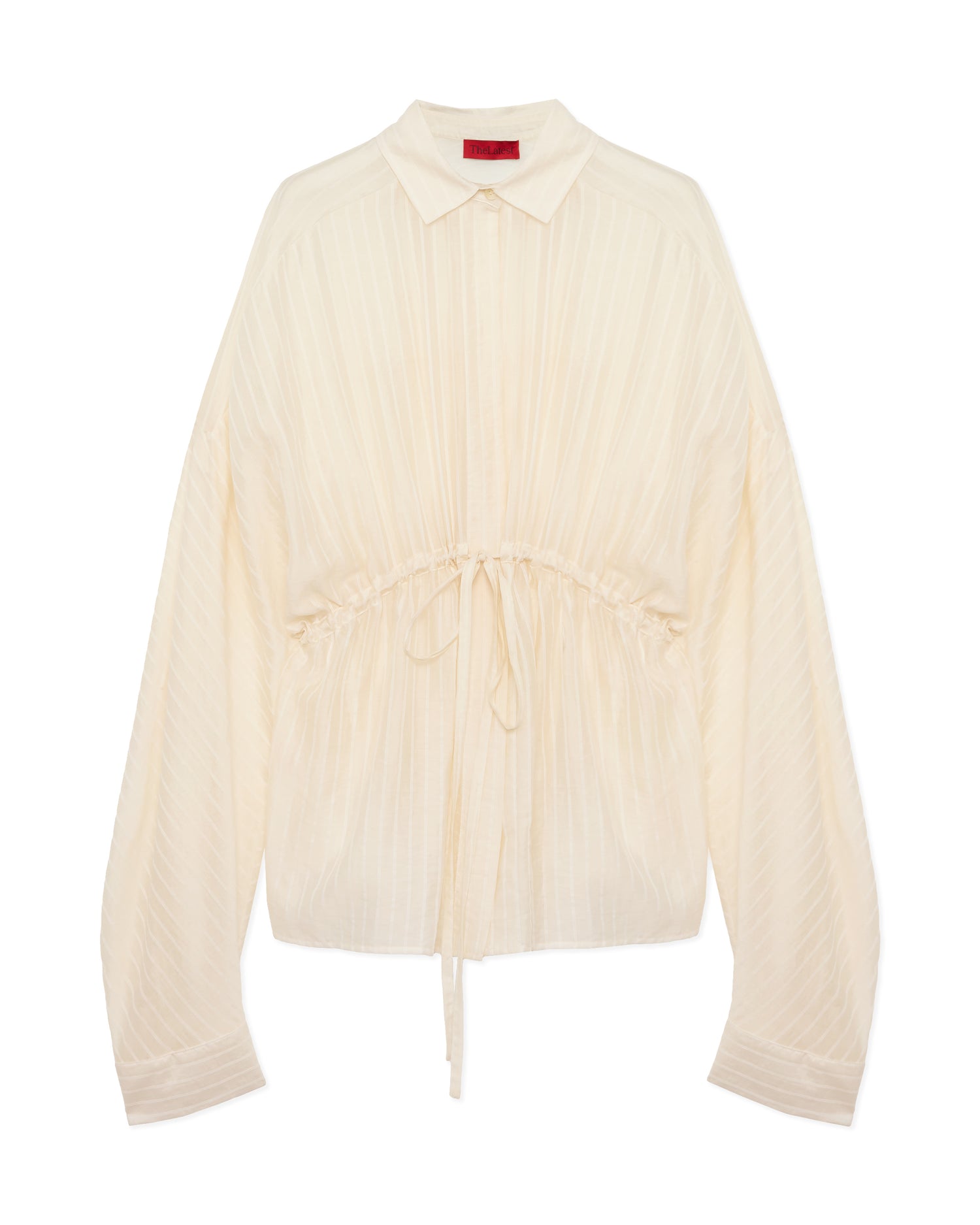 DALIDA STRIPED MUSLIN SHIRT // WHITE