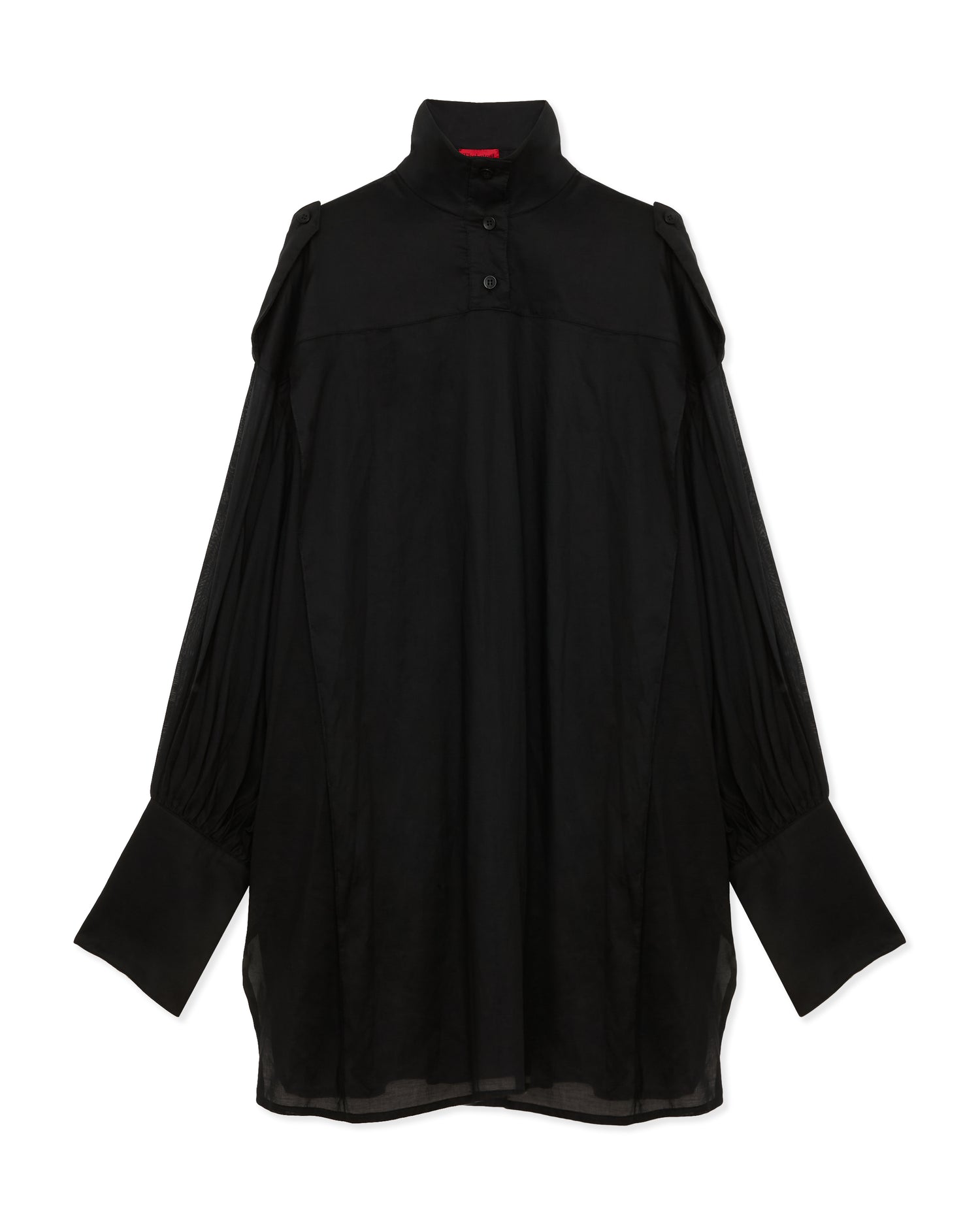 CIARA LIGHTWEIGHT MUSLIN SHIRT // BLACK
