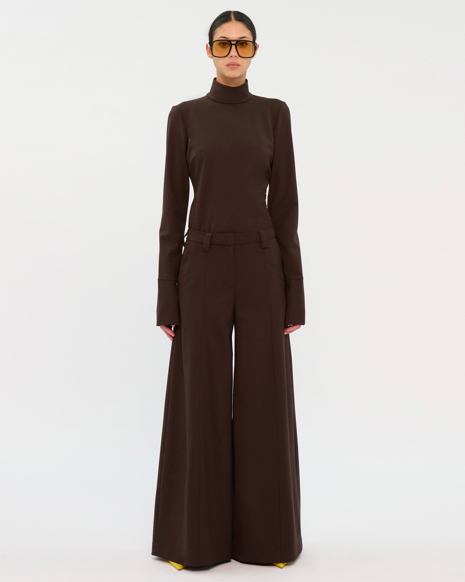 ALMA WOOL TROUSERS // BROWN