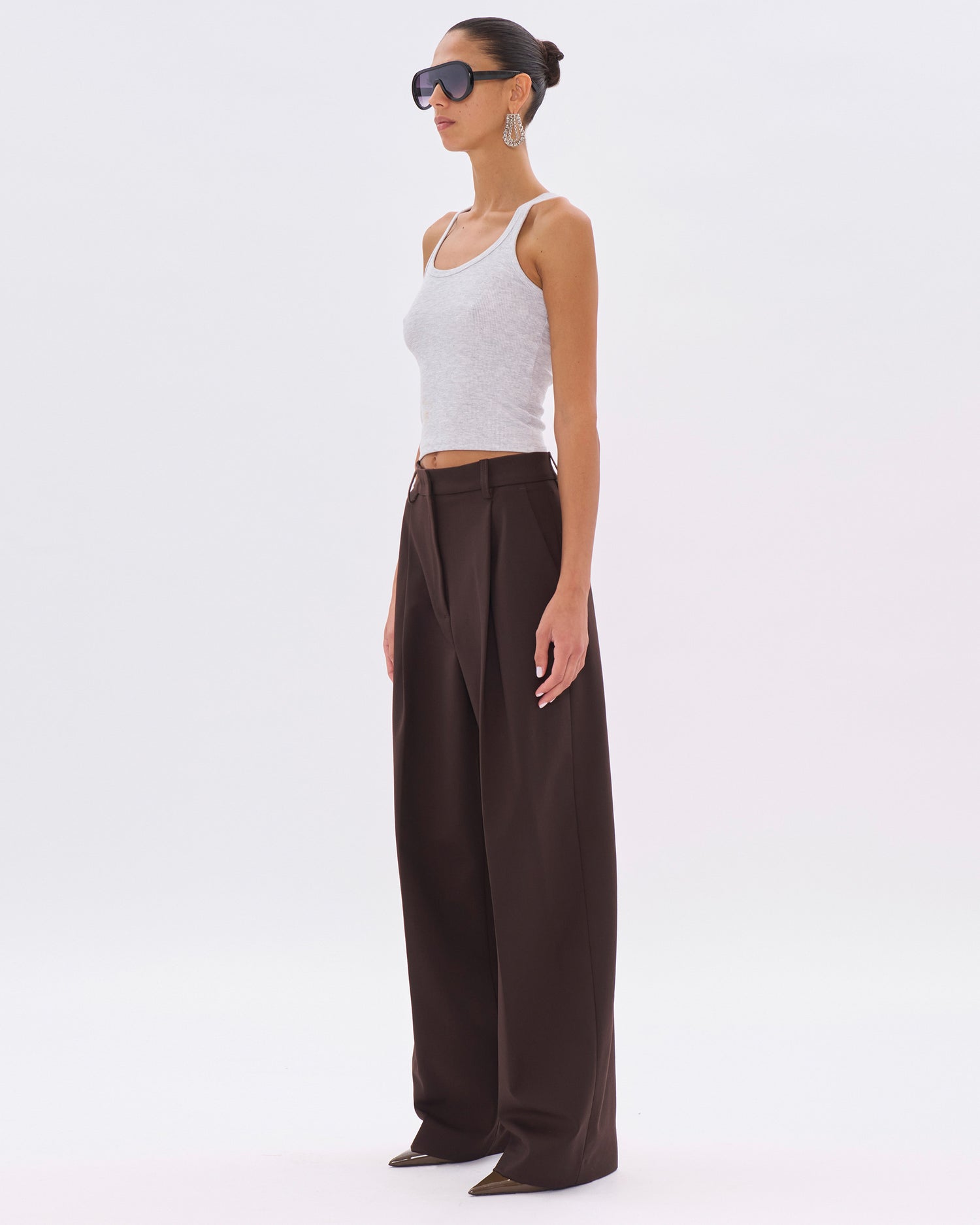 AXEL WOOL TROUSERS // BROWN