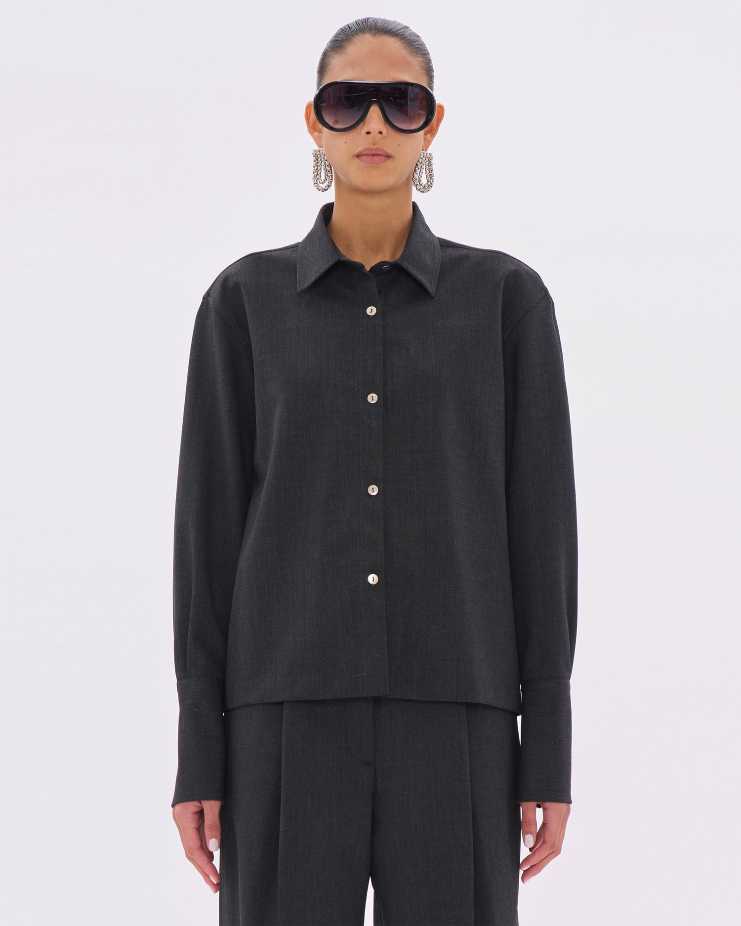 CODIE WOOL SHIRT // BLACKBOARD