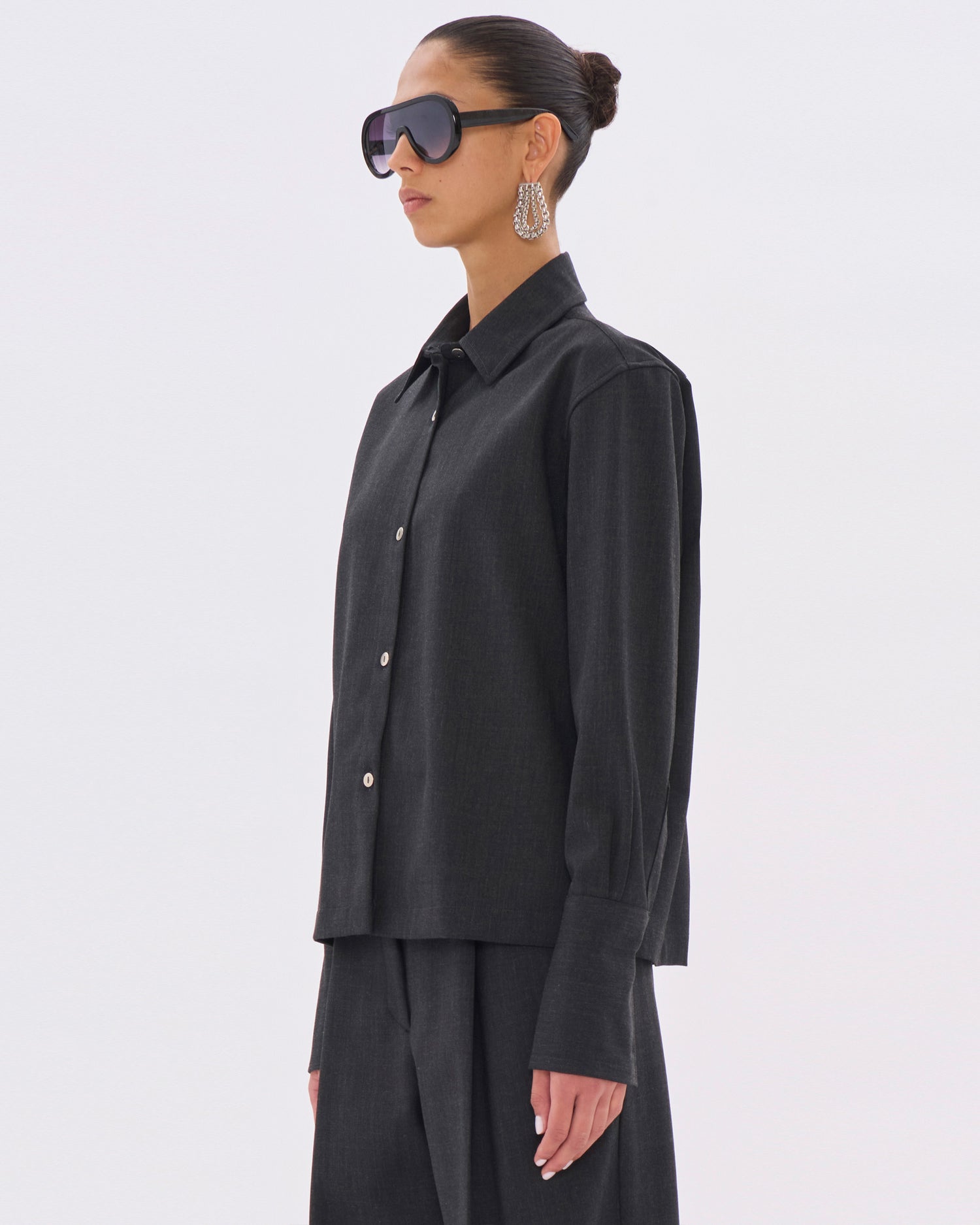 CODIE WOOL SHIRT // BLACKBOARD