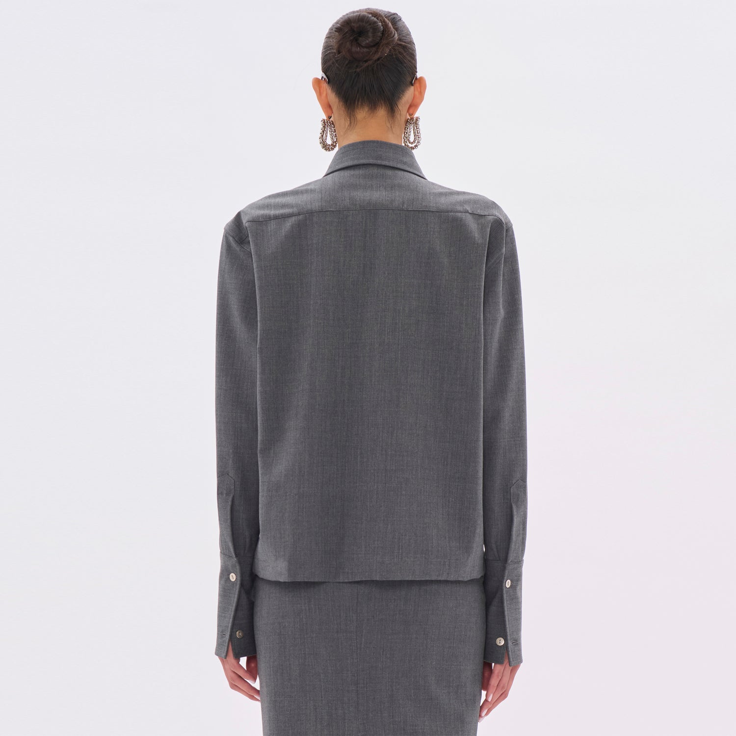 CODIE WOOL SHIRT // MEDIUM GREY