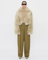 CODY ECO FUR JACKET // WHITE ICE