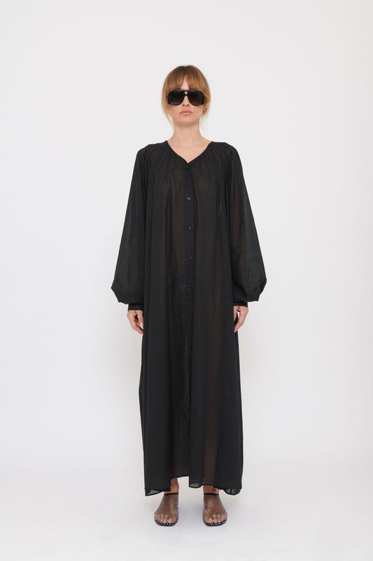 BRUGE BLACK - SAHARIANA SHIRT DRESS