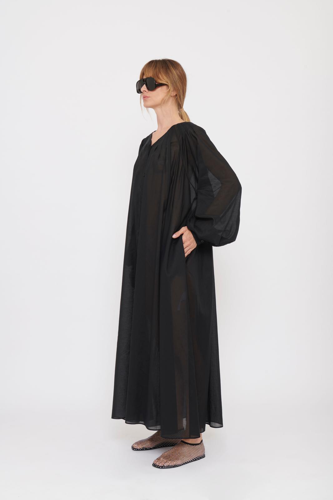 BRUGE BLACK - SAHARIANA SHIRT DRESS